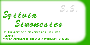 szilvia simoncsics business card